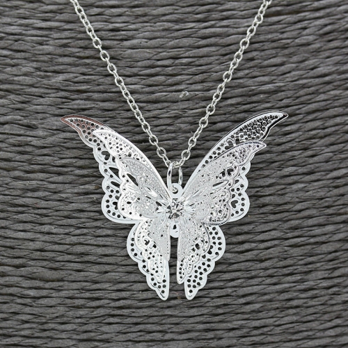Beautiful Hollow Butterfly Pendant Women's Necklace