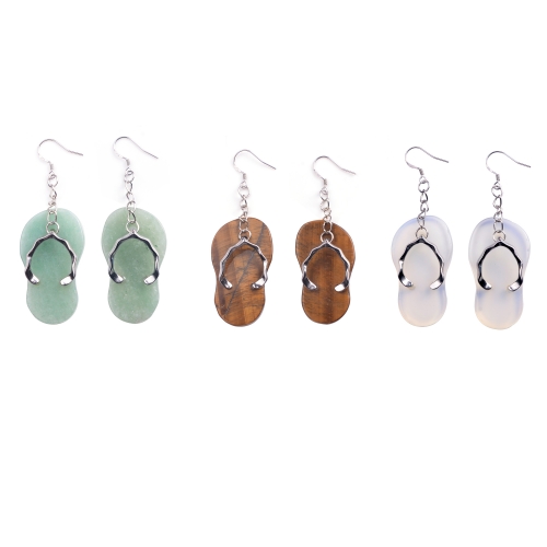 Flip Flop Earrings for Women，Summer Beach Women Rhinestone Vacation Jewelry