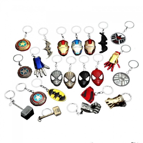 Avengers Captain America Iron Man Thor Hammer Key Chain Thanos Palm Key Chain Car Key Ring