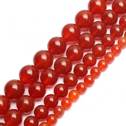 Loose Natural Red Carnelian Round Beads for  Making Jewelry 4MM 6MM 8MM 10MM 12MM