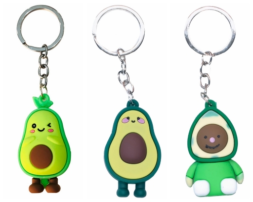 Hot Sale Cute Avocado Key Ring for Hanging Bag Accessories Chain Pendant Jewelry Various Occasions Valentine's Day Birthday